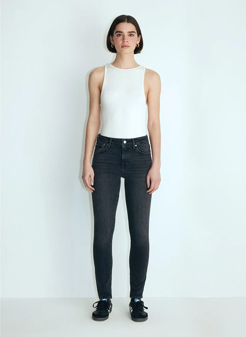 MAVI Tess Mid Smoke Glam Jean Pants